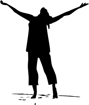 Silhouette Of Woman Praising God at GetDrawings | Free download