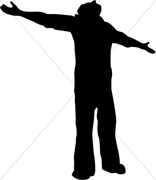 532x612 Woman Exalting God Praise Clipart