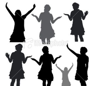 320x291 Woman Praising God Silhouette Png