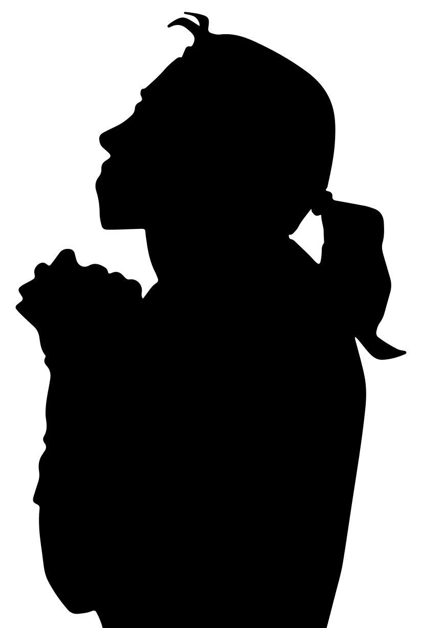 825x1229 Woman Praying Silhouette 2 Clipart