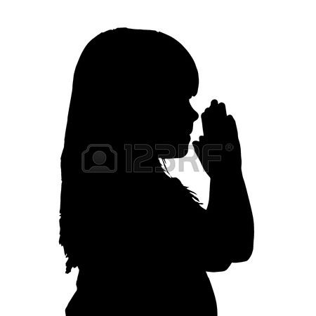 450x450 Woman Kneeling Praying Silhouette