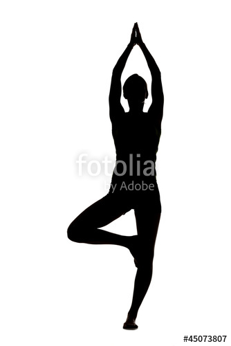 334x500 Usa, Utah, Orem, Silhouette Of Woman Standing In Tree Pose Against