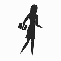 200x200 Shape Shapes Silhouette Silhouettes Female Females Woman Women