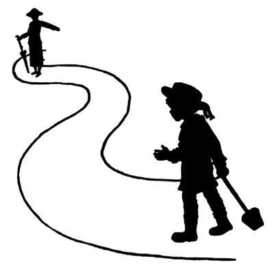400x393 Of A Woman And Child Walking On A Path
