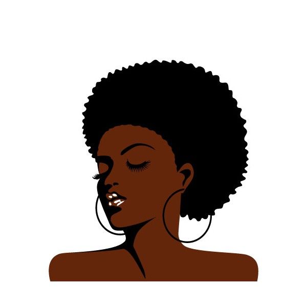 Silhouette Of Woman With Afro at GetDrawings | Free download