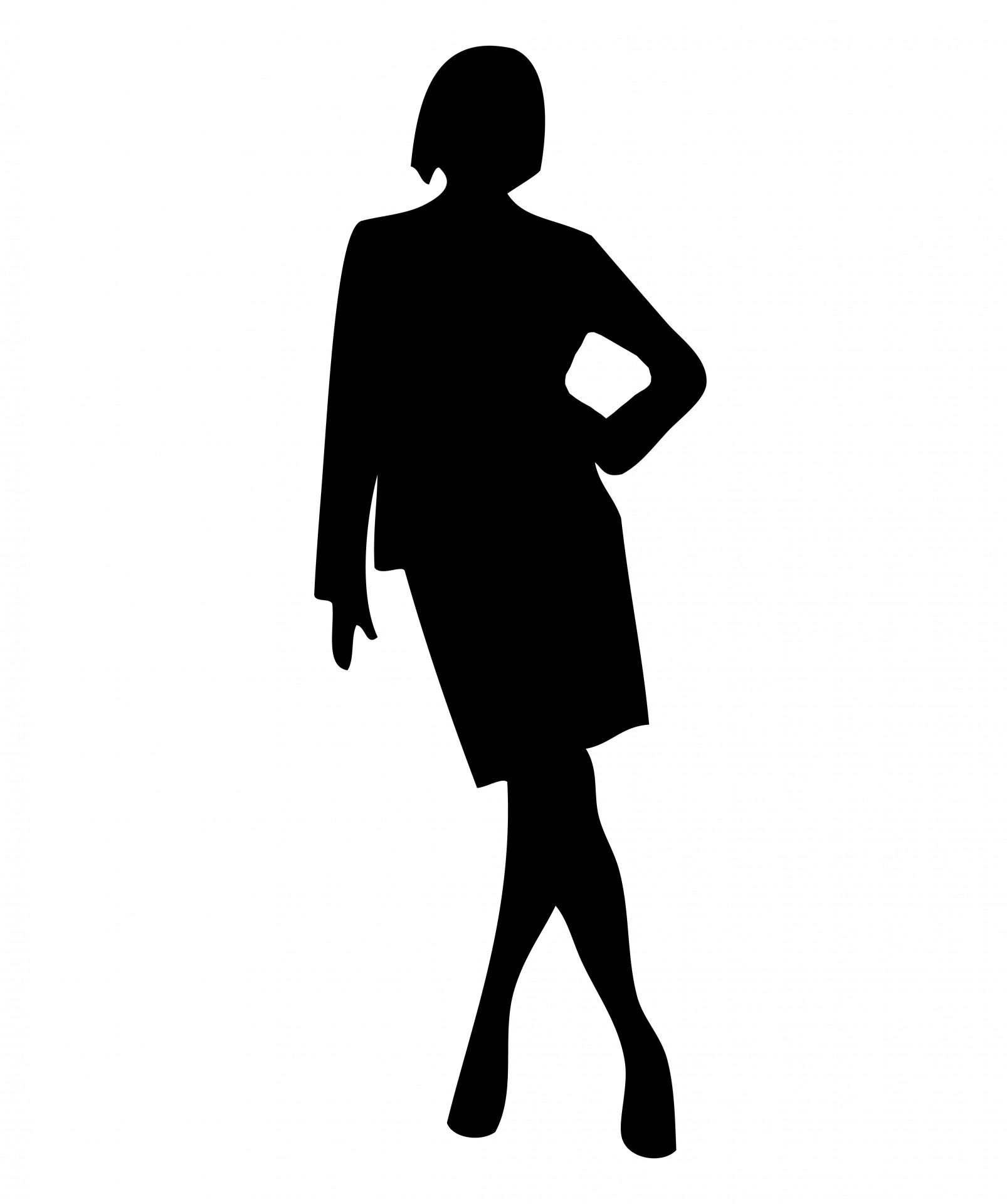 1606x1920 Woman Black Silhouette Free Stock Photo