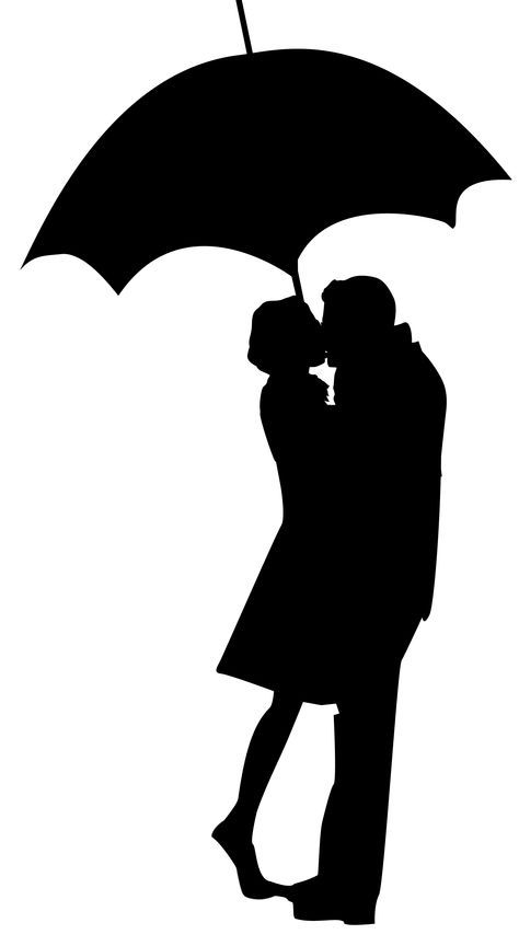 Silhouette Of Woman With Umbrella at GetDrawings | Free download