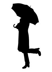 172x235 Woman Umbrella Money Rain Dollar Cash Rich Lucky Success Business