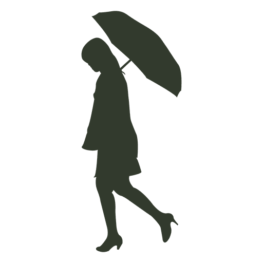 512x512 Woman Umbrella Silhouette Umbrella
