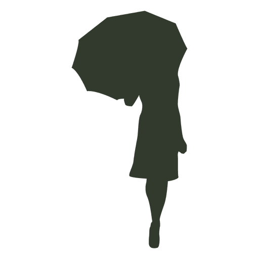 512x512 Woman Umbrella Silhouette Walks With Umbrella