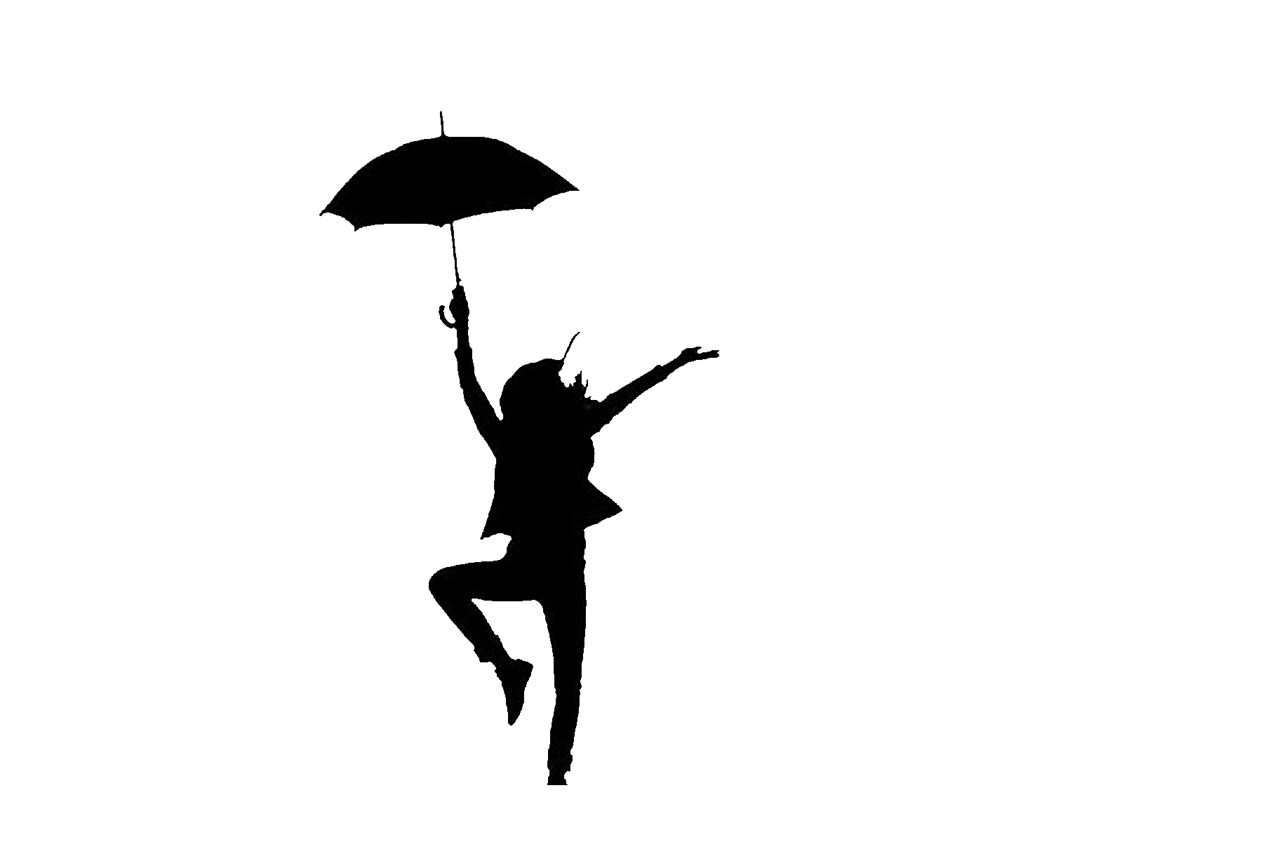 1800x1200 Girl Standing With Umbrella Silhouette 9896428