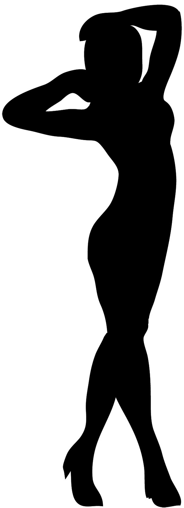 591x1632 Free Clipart Women Outline