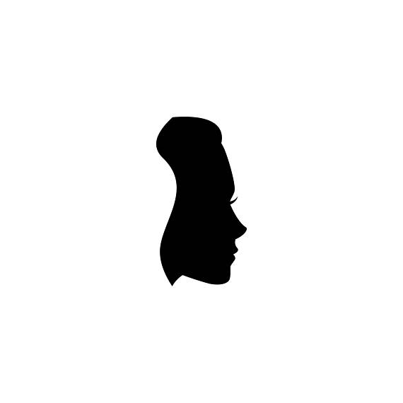 570x570 Woman's Face Silhouette Svg Mother's Day Card Design
