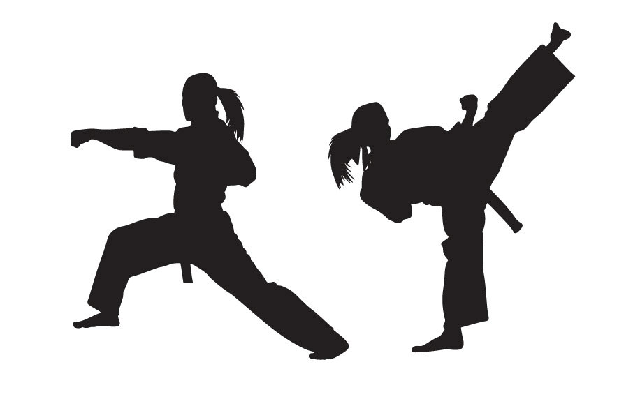 906x582 Karate Girl Silhouette Clip Art