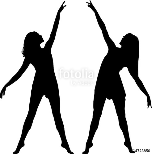 492x500 Silhouette Women Dance Stock Image And Royalty Free Vector Files