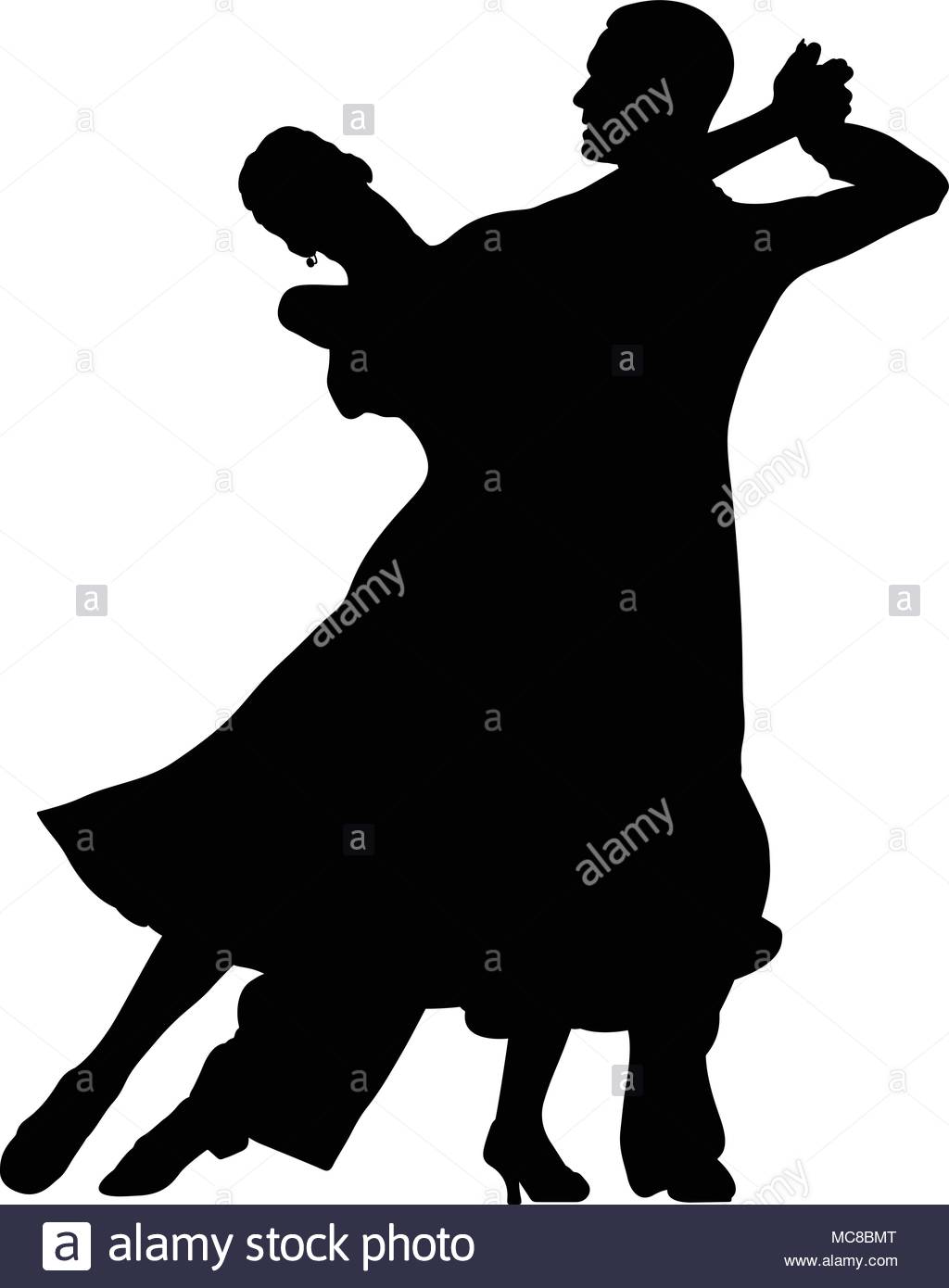 1024x1390 Ballroom Dancing Black Silhouette Pair Women And Men Dancer Stock
