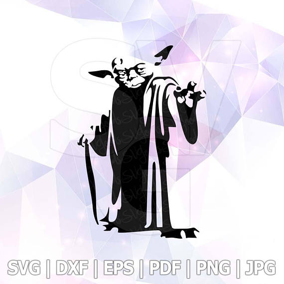 570x570 Svg Star Wars Master Yoda Dxf Png Vector Cut File Cricut