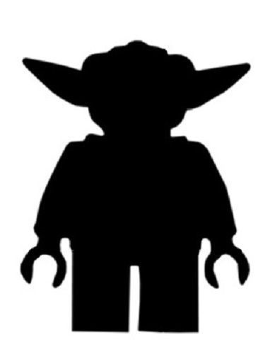 382x500 20 X Star Wars Lego Yoda Silhouette Card Toppers Any Colour
