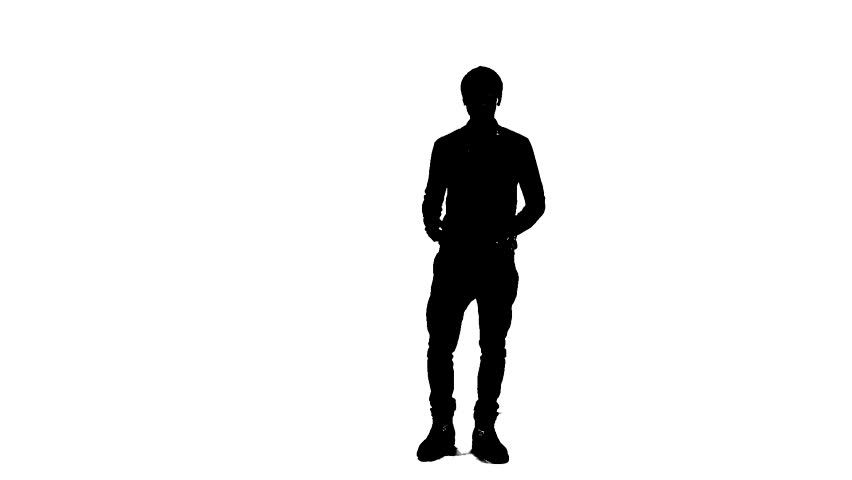 852x480 Silhouette Of Young Man Dancing Stock Footage Video 14046833