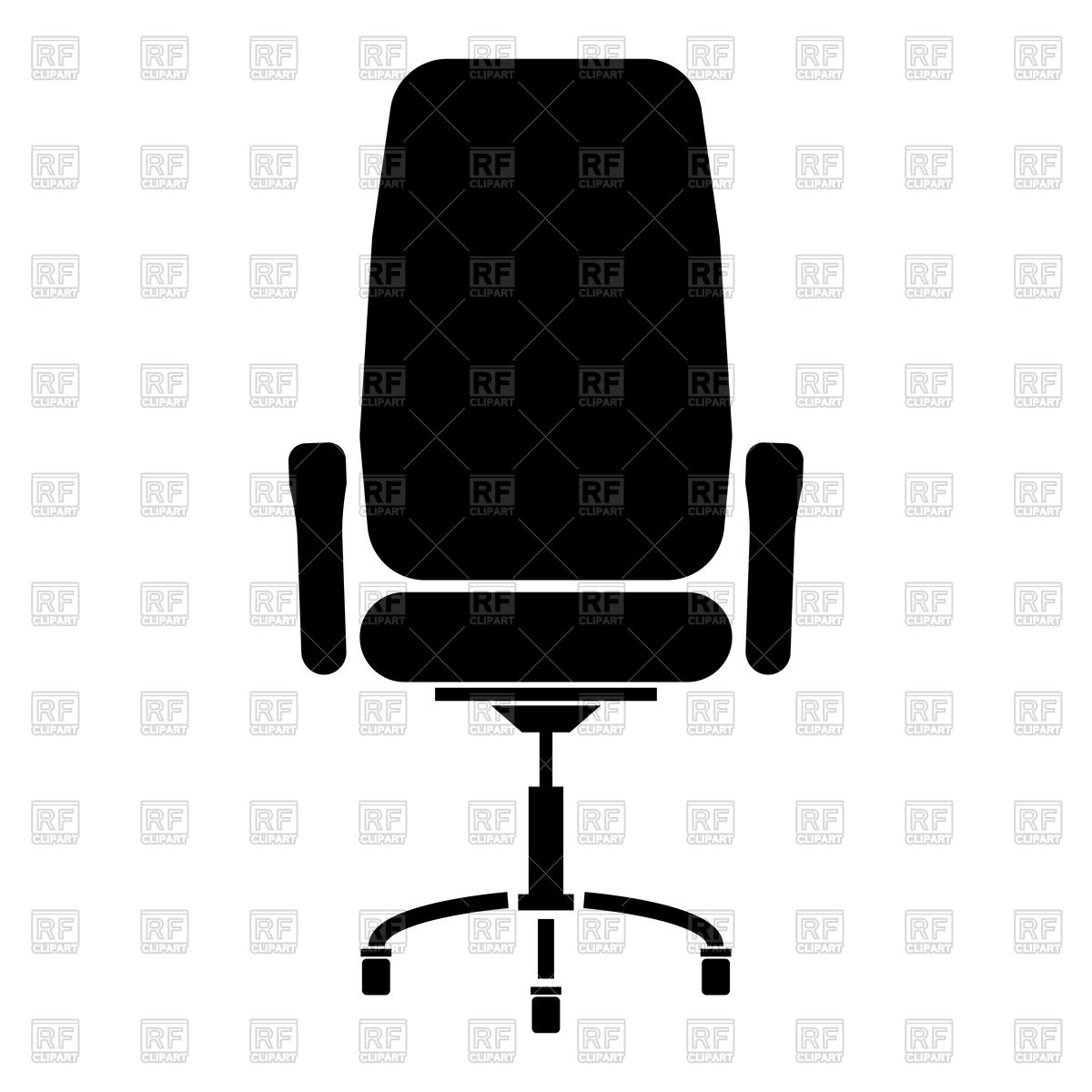 1200x1200 Office Chair Silhouette Royalty Free Vector Clip Art Image