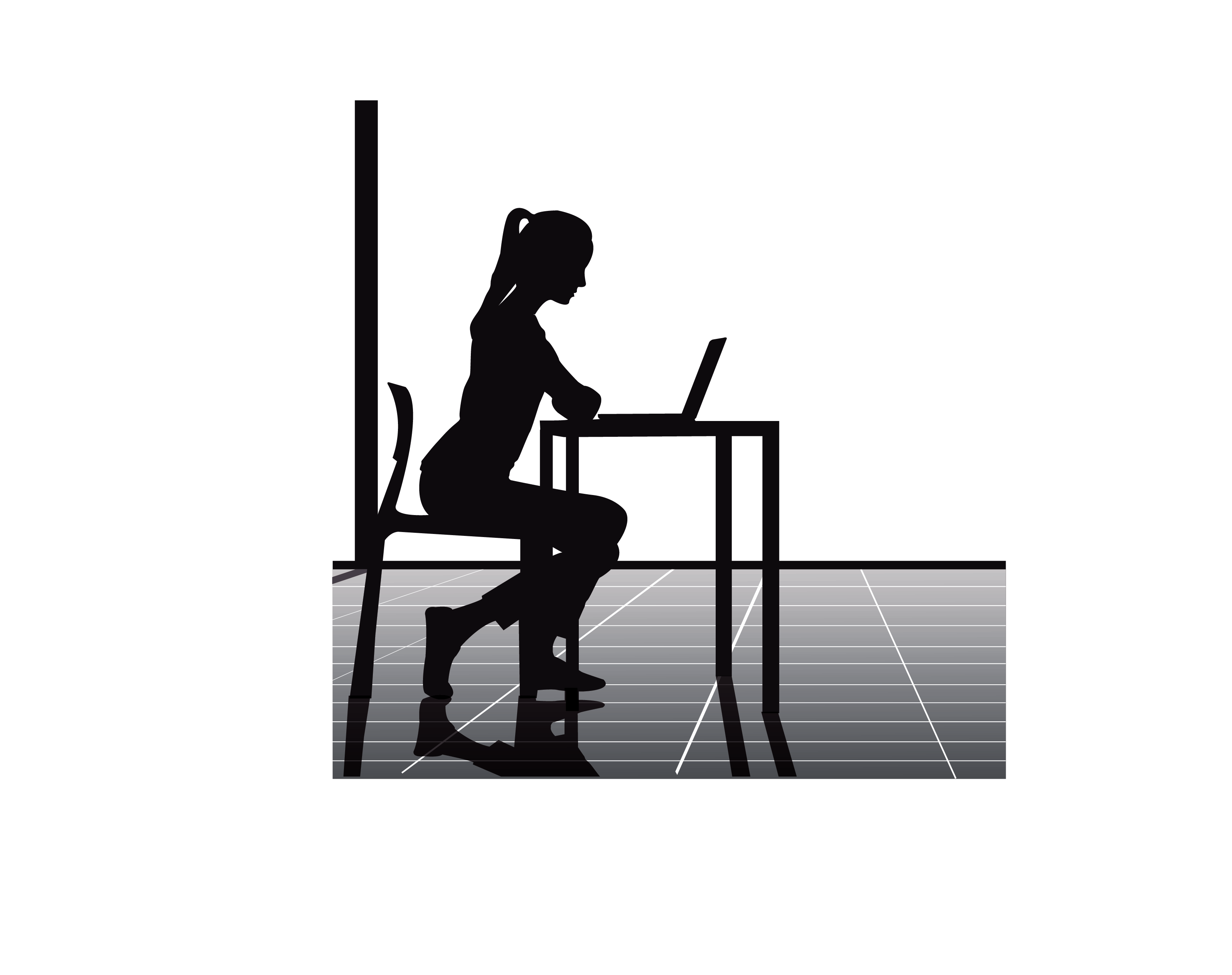 3195x2529 Silhouette Office Female