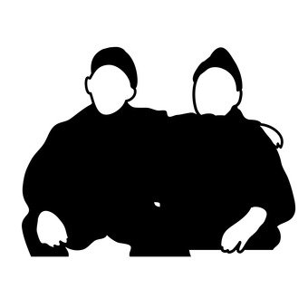 340x340 Free Silhouette Vector Elderly People, Elderly