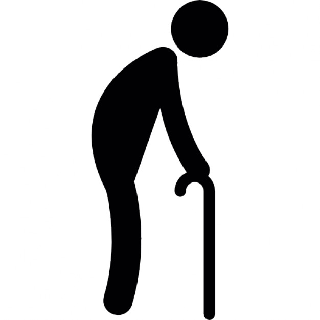 626x626 Old Man Walking With A Crutch Icons Free Download