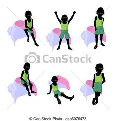 236x246 Punker Girl Silhouette Illustration Children, Kids, Infants