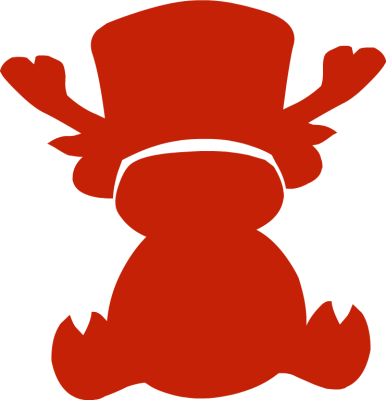 386x400 Baby Reindeer Silhouette