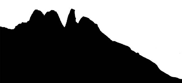Silhouette On Mountain at GetDrawings | Free download