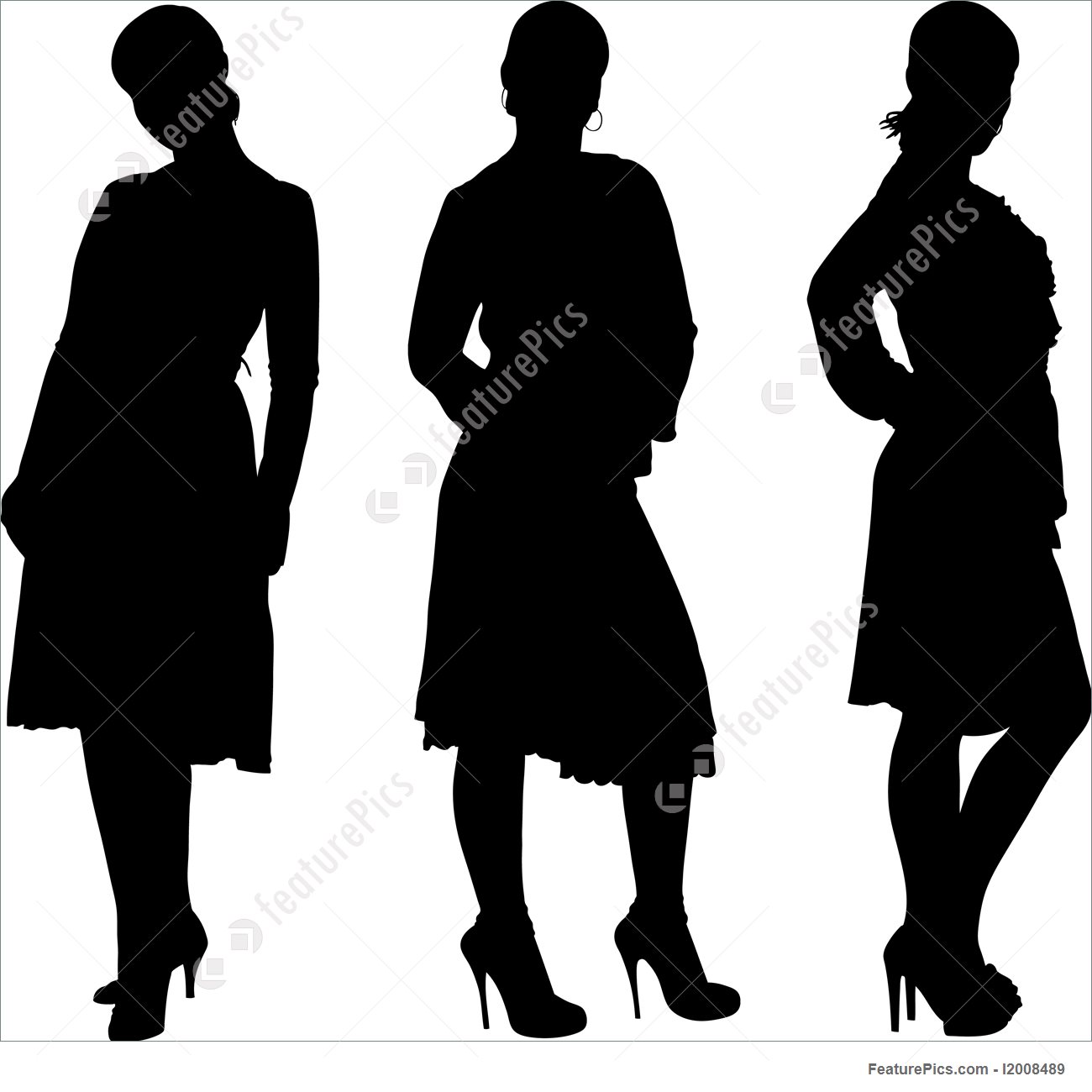 1300x1300 Silhouettes And Outlines Girl Posing Silhouette