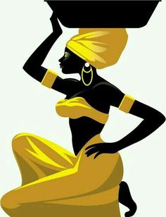236x308 African Woman Silhouette Art