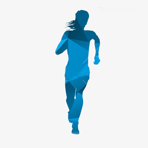 500x500 Abstract Running Woman Painting, Woman, Running, Run Png Image