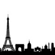 180x180 Paris Silhouette Digital Art By Leon Bonaventura