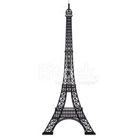 200x200 Eiffel Tower Black Silhouette Vector French, Paris Stock Vectors