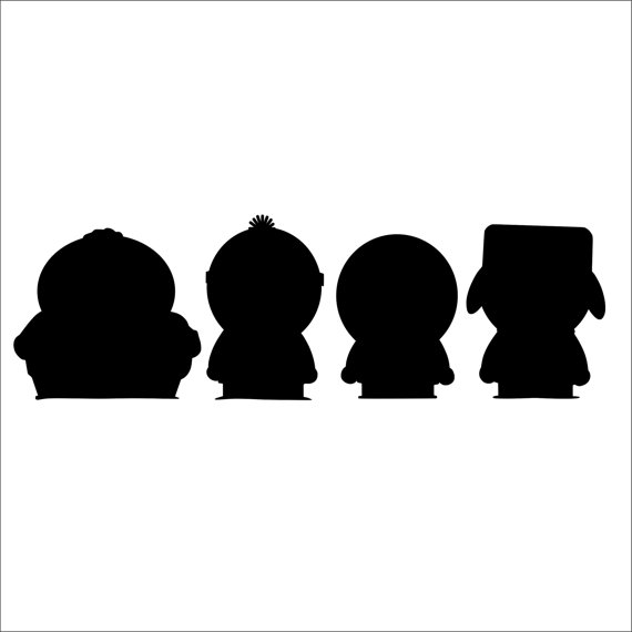 570x570 Items Similar To South Park Characters Silhouette Vinyl Decal (2