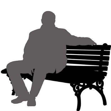420x420 Park Bench Silhouette Square