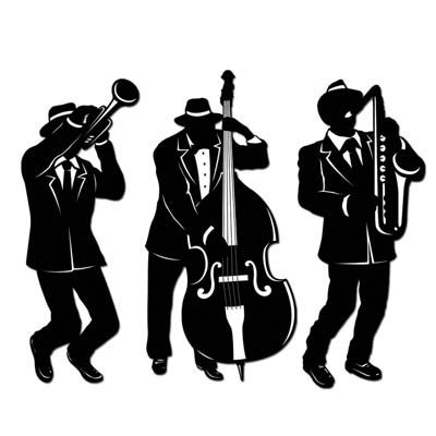 400x400 Jazz Silhouettes Clip Art Jazz Musician Silhouette Cutouts