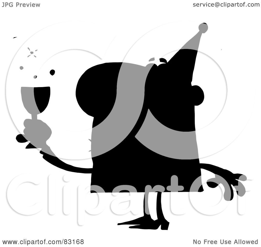 1080x1024 Royalty Free (Rf) Clipart Illustration Of A Solid Black Silhouette