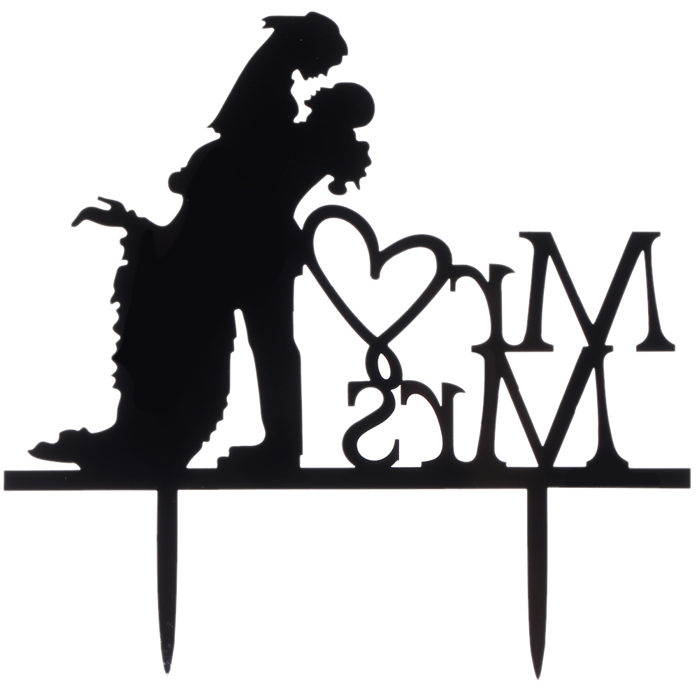 1000x1000 Classy Romantic Wedding Cake Topper High Quality Acrylic Bride