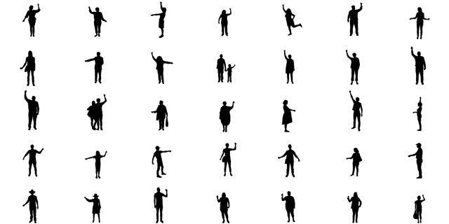 Silhouette Party People