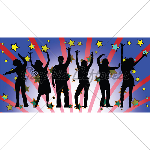 500x500 Party People Silhouettes.jpg Clipart Panda