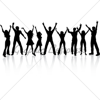 325x325 Party People And Mosaic Background Gl Stock Images