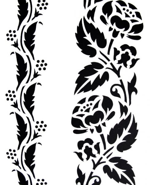 489x600 Motivos Indianos Silhouette Patterns Stenciling