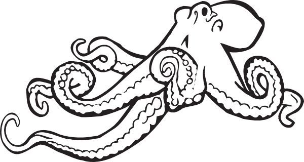 600x320 Octopus Silhouette Patterns Coloring Book Octopus Clip Art