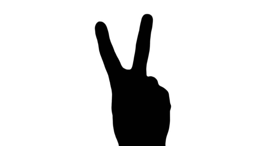 852x480 Peace Sign Silhouette