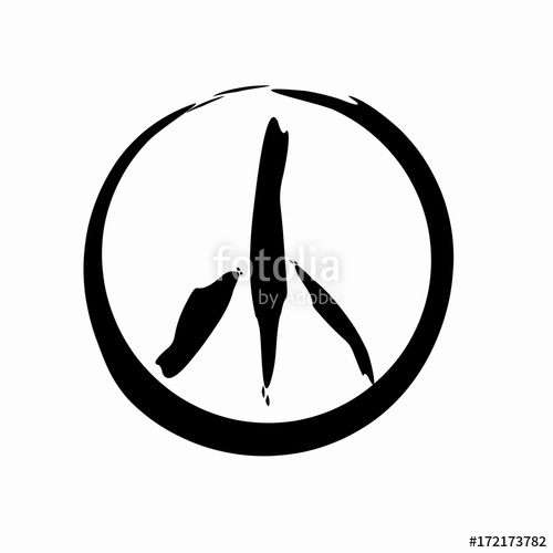 500x500 Peace Sign Brush Stroke Stock Photo And Royalty Free Images
