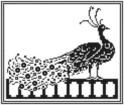 400x337 Peacock Silhouette Peacock, Cross Stitch And Silhouette