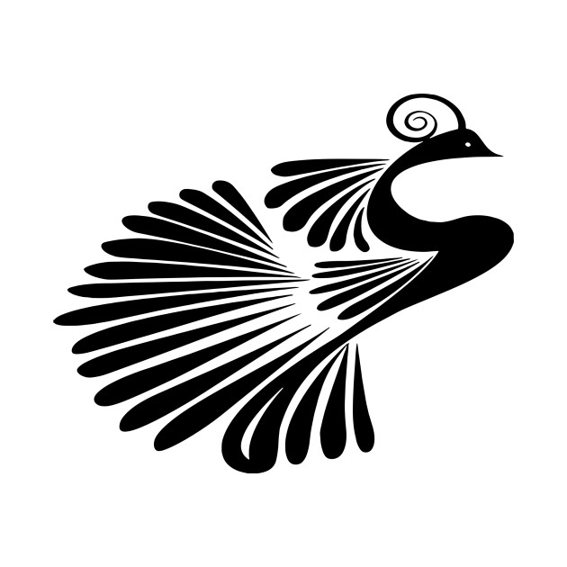 630x630 Limited Edition. Exclusive Stylized Peacock Silhouette