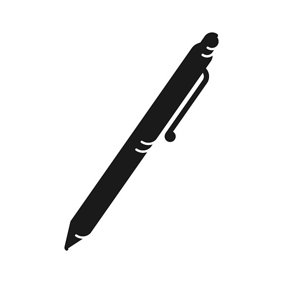 570x570 Pen Svg School Vector Clip Art Svg Cutting File Silhouette